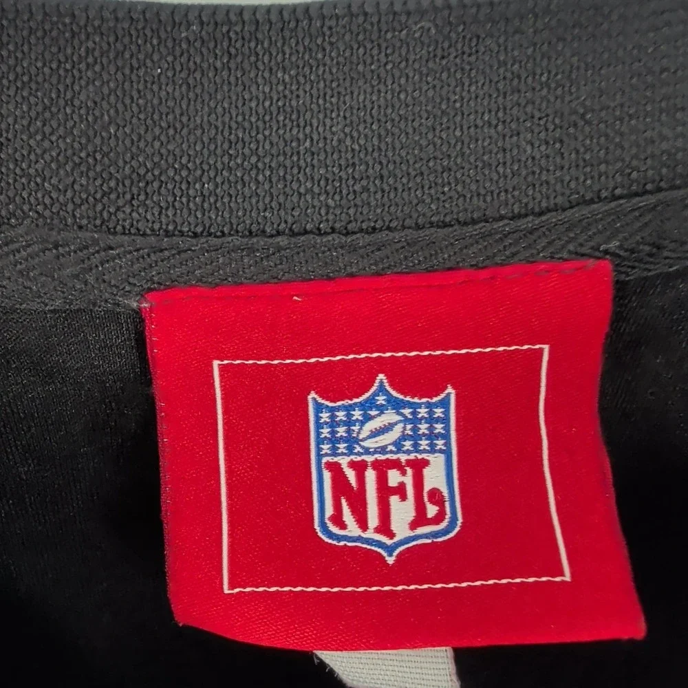 VTG Y2K Los Angeles Raiders Football NFL Castrol Mens Black V-Neck Jersey‎ Sz L